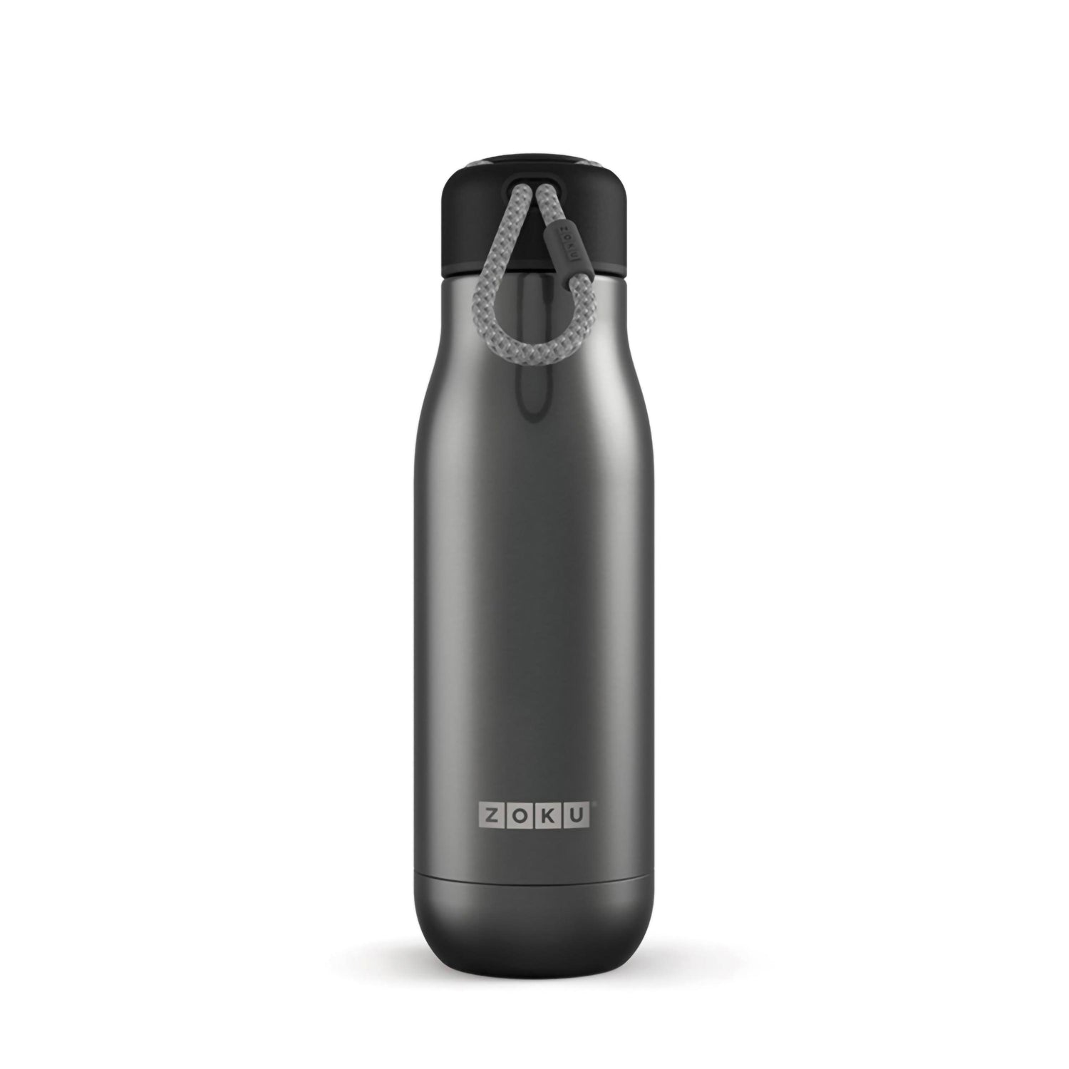 Zoku - Edelstahl Trinkflasche M 500ml Gun Metal zoku ZK SSB M GM Kunzi Shop 1