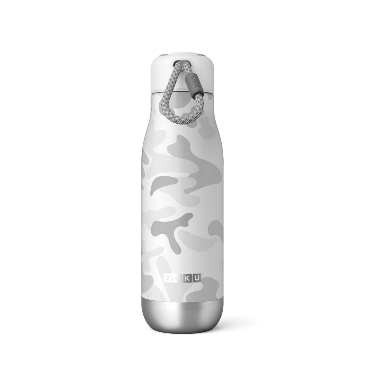 Zoku - Edelstahl Trinkflasche M 500ml Camo Weiss zoku ZK SSB M WC Kunzi Shop 1