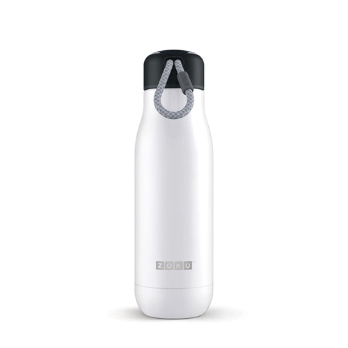 Zoku - Edelstahl Trinkflasche M 500ml White zoku ZK SSB M WH Kunzi Shop