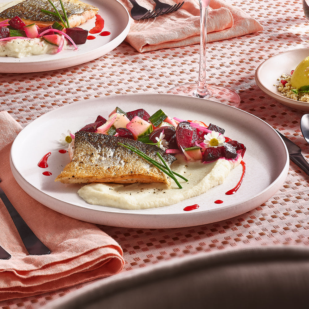 Lachsfilet mit Blumenkohlcreme