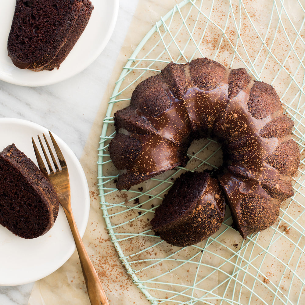 Extra-dunkler Schokoladenkuchen