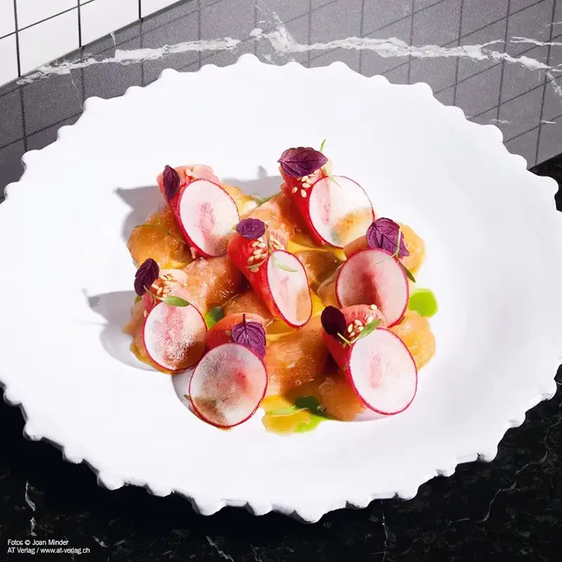 Salmerino con ravanelli e salsa ponzu